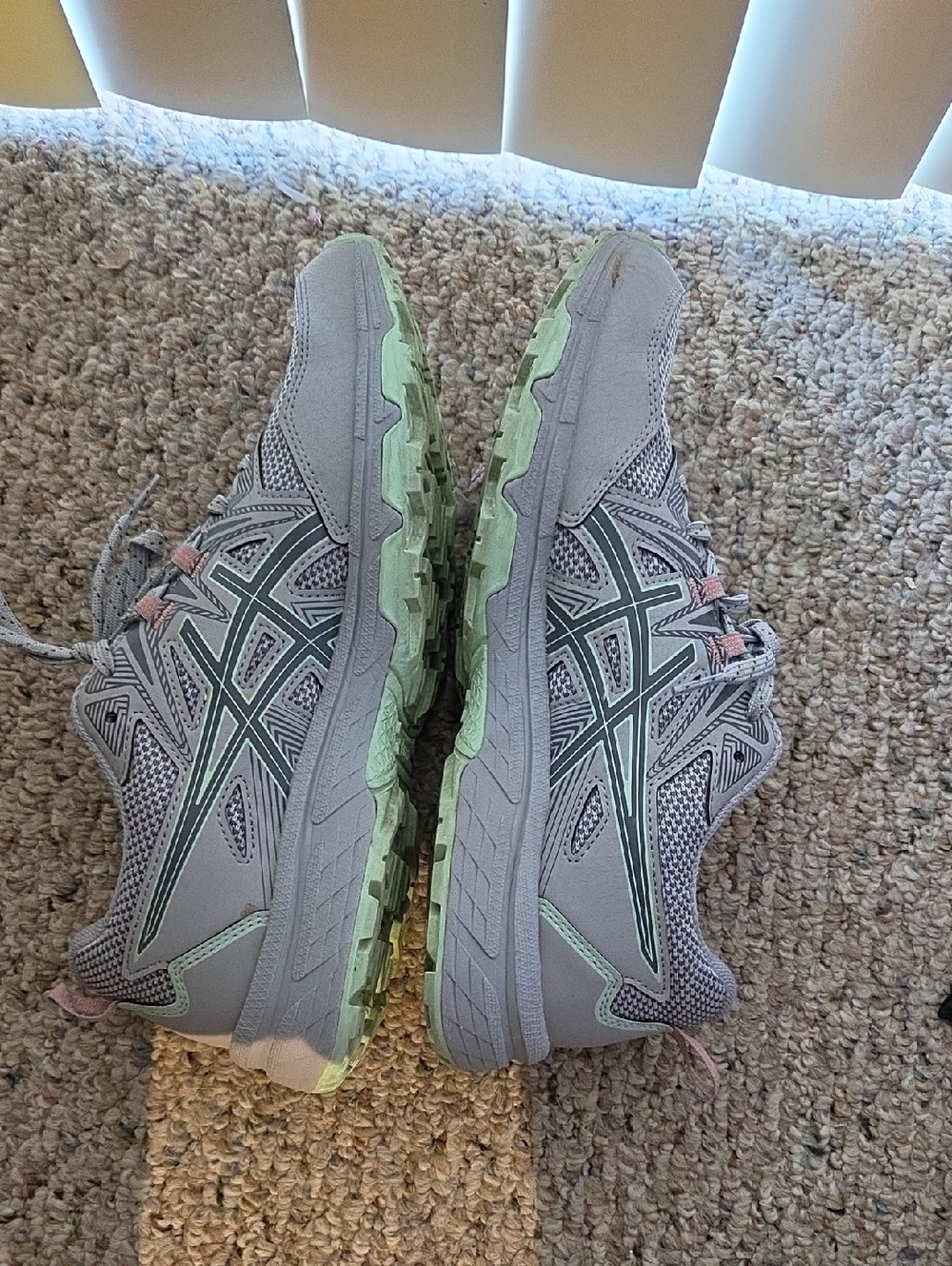 Asics Gray and Mint Green Women's Sneakers